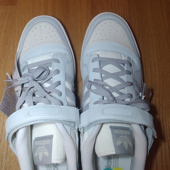 New Adidas Men sz 18 Forum 84 Low Linen Green Grey Off White FZ6298 Sneaker - Picture 12 of 12